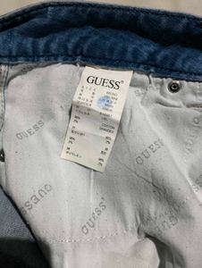 GUESS Blue Faded Cotton Jeans