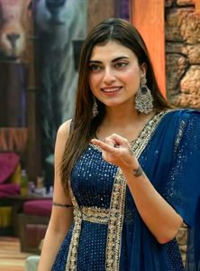 Navy Blue Embroidered Kurta Set