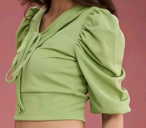 💚Green Crop Regular Top
