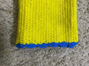 Crochet Tank Top - Yellow &amp; Blue