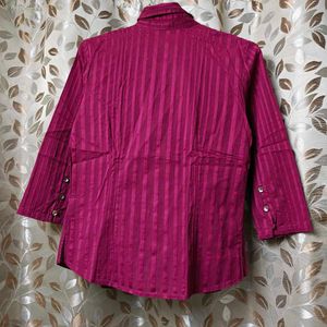 Annabelle Sheer Striped Shirt