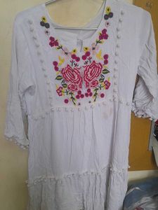 White Anarkali Kurta