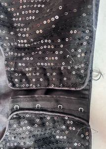 Y2K Sequined Black Blouse