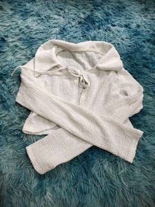 White Tie Crop Top