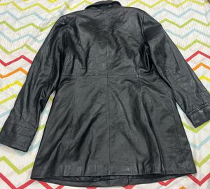 Classic Black Leather Coat
