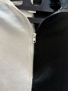 Two-Tone Ribbed Top (S)