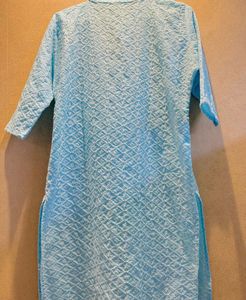 Blue chikankari kurta