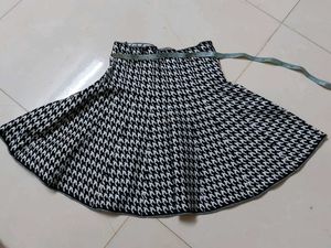 Black Check Skirt