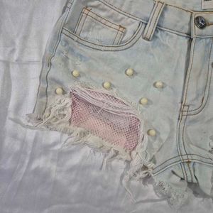 Micro Mini Shorts Denim /Disney/Mickey Mouse