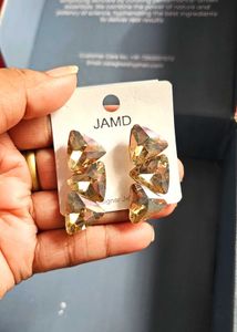 JAMD Triangle Crystal Earrings