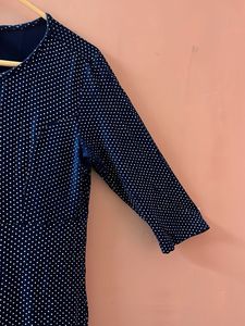 Polka Dot Navy Dress