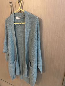 Mango Knit Cardigan - Light Blue
