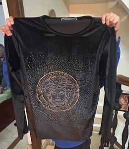 Versace Style Black T-Shirt