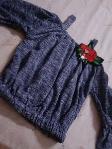 Grey Crop Top