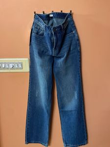 Straight Leg Denim Jeans