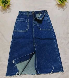 Denim Midi Skirt