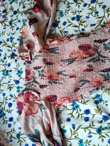 Floral Smocked Puff Sleeve Top