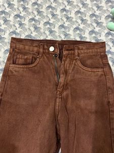 Brown Wide Leg Jeans