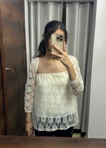 Off White Tube Top