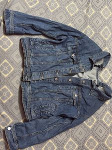Unique Tie Up Back Denim Jacket