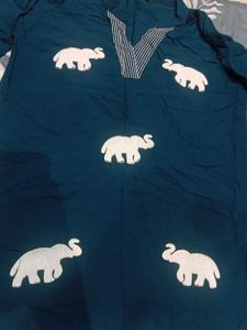 Elephant Print short Kurti