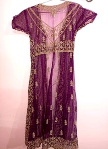 Transparent Ethnic Net Jacket Overcoat Kurti Shrug