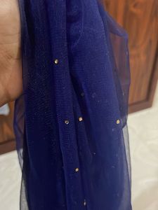 Elegant Navy Blue Dupatta