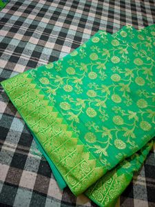 Floral Green Saree