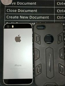 iPhone 5s With Black Case And Charger, Headphones