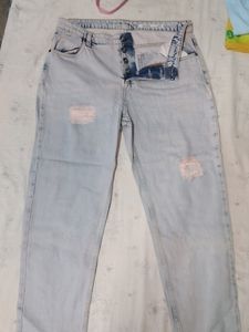 Blue Boyfriend Fit Jeans