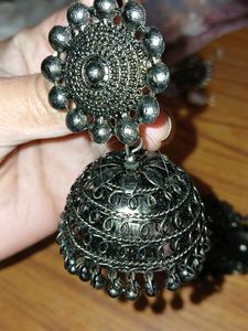 Light Weight Oxidised Jhumka