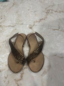 Used Golden Melange Ethnic Sandals Size 3