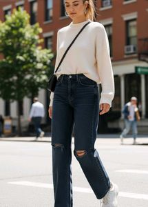 Ripped Wide Leg Jeans