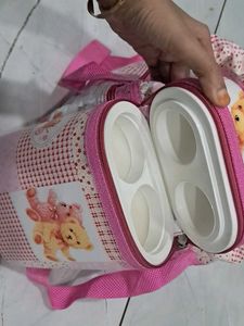 Pink Quilted Tote Bag For Baby