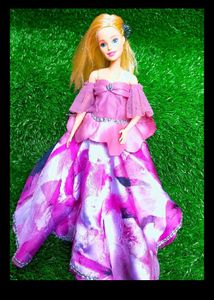 Vintage Barbie Pink Floral Dress