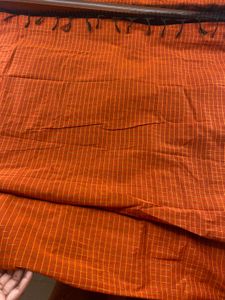 Cotton saree sungudi orange