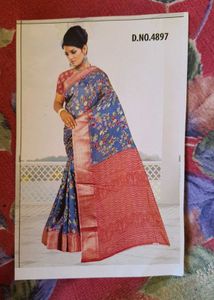 Floral Print Banarasi Silk Sarees - Set Of 7