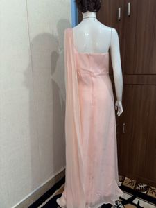 Elegant Peach Party Gown