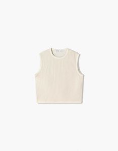 ZARA Women White Sleeveless Top