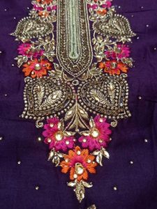 Purple Wedding Wear Suit Material