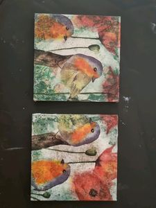 MDF Decoupage Coasters Set Of 2