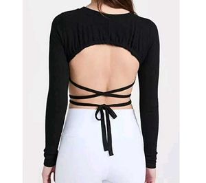 Ribbed Open Back Cross Top