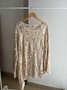 Crochet Paisley Lace PLUS SIZE Tunic Top