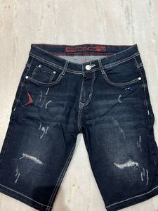 Distressed Denim Shorts