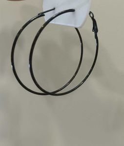 Black Hoop Earrings