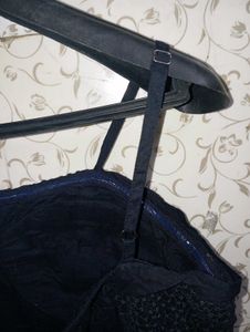 Black Bow Crop Top/ Blouse