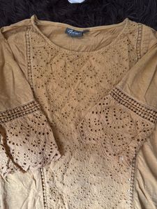 Gia Curves Westside Embroidered Top