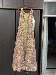 Vintage Floral Print Maxi Dress