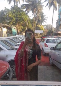 BLACK KURTA AN EMBROIDERY DUPPATA