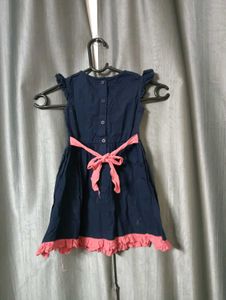 Kids Navy Blue Dress 🫶🏻